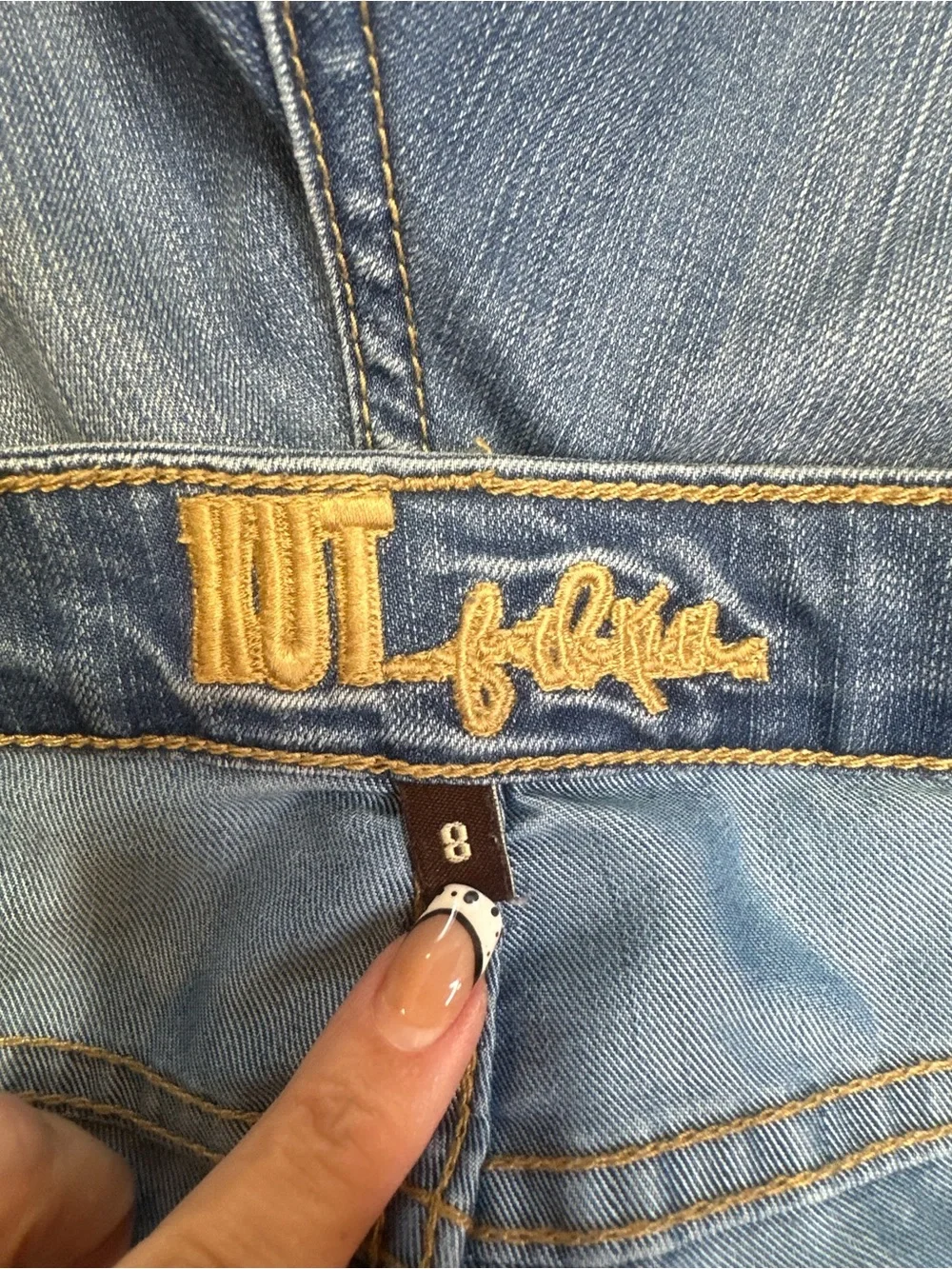 Kut from the Kloth Flare Jeans Womens 8 Y2K Bootcut Stretch 32x33 - Picture 8 of 10
